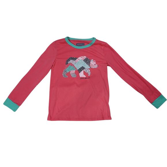 Eddie Bauer Girls Kids 2pc Long Sleeve Crew Neck Comfort Pajama Tops Size 10-12 - Picture 2 of 6